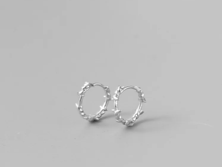 Barbwire Hoop Earrings for Men