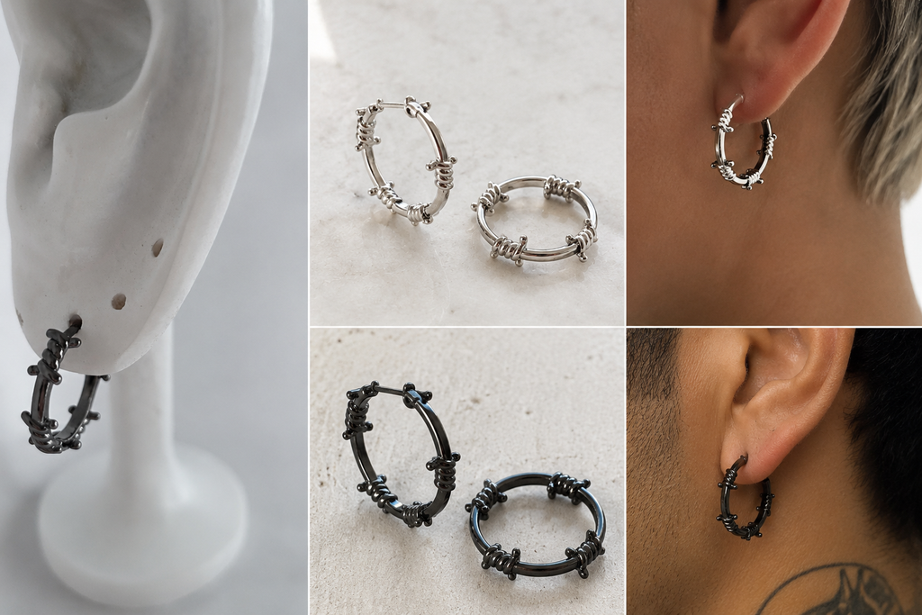 Barbwire Hoop Earrings