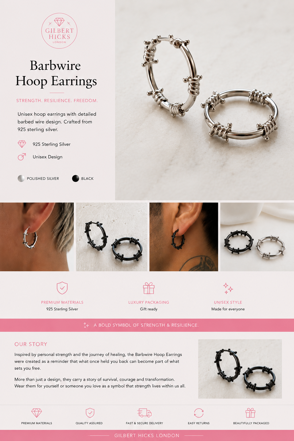 Barbwire Hoop Earrings