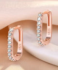 Aurélia Pavé Hoop Earrings – Rose Gold