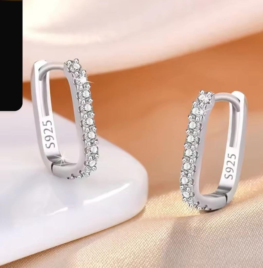 Aurélia Pavé Hoop Earrings – Rose Gold
