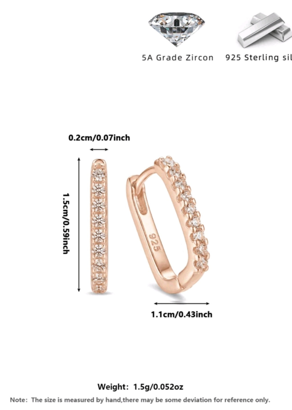 Aurélia Pavé Hoop Earrings – Rose Gold