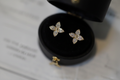 Flower earrings - velvet box