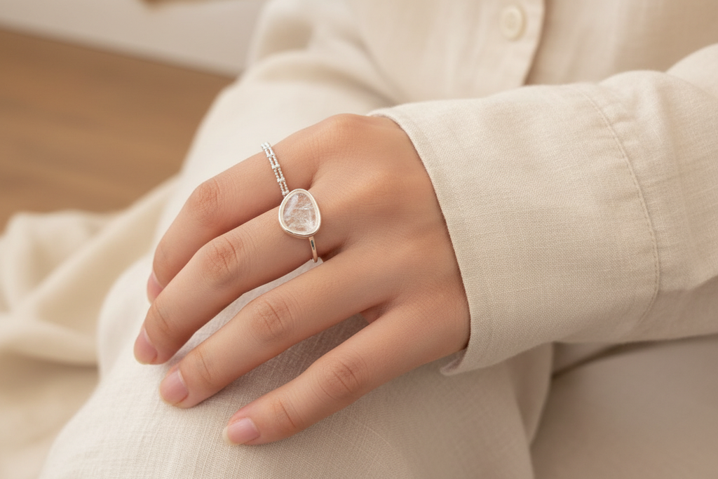 Ring 4 redo - ivory linen