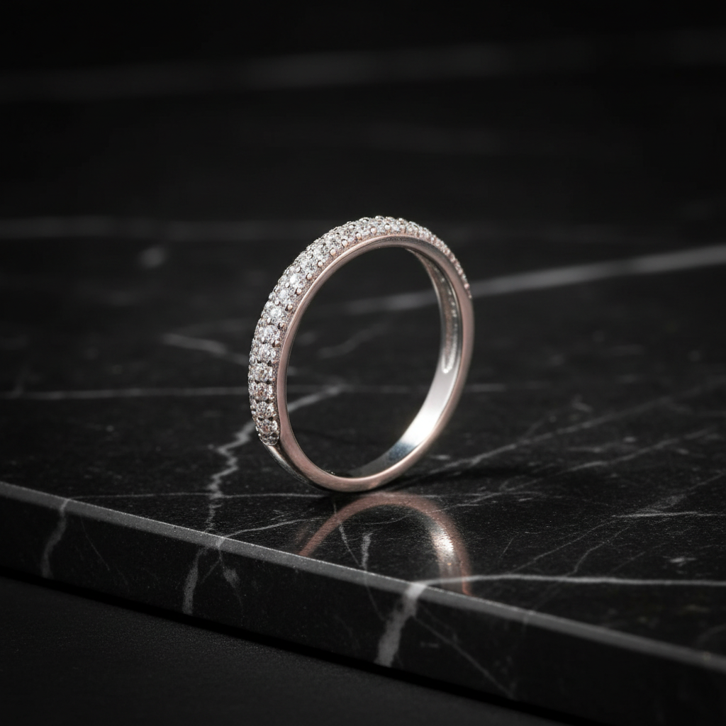 Ring on dark marble