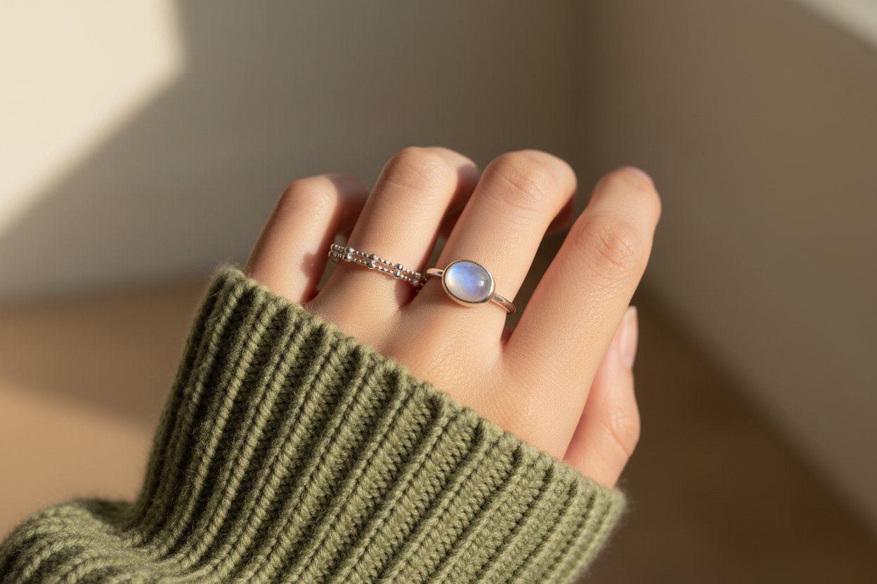 Ring - sage green knit